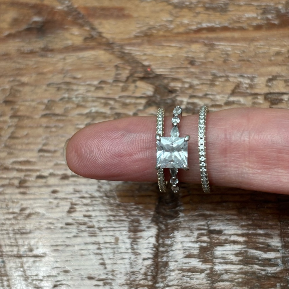 Sterling Silver Women's Ring Set 925